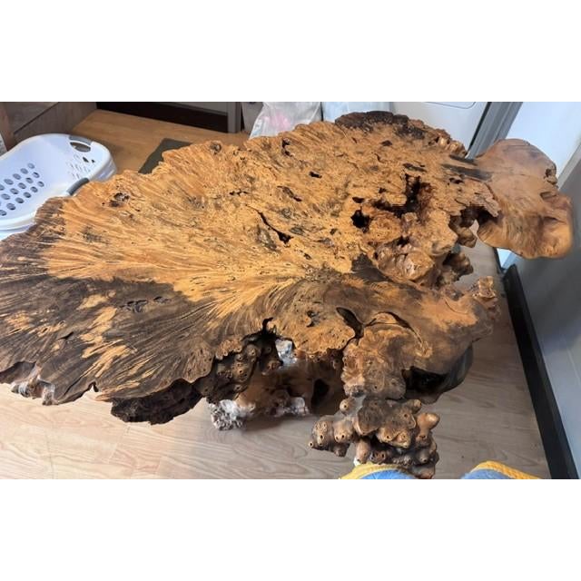 2020s Handcrafted Burlwood Table - One of a Kind Statement Piece For Sale - Image 5 of 11