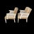 Wood Vintage Painted Caned Armchairs- a Pair For Sale - Image 7 of 9