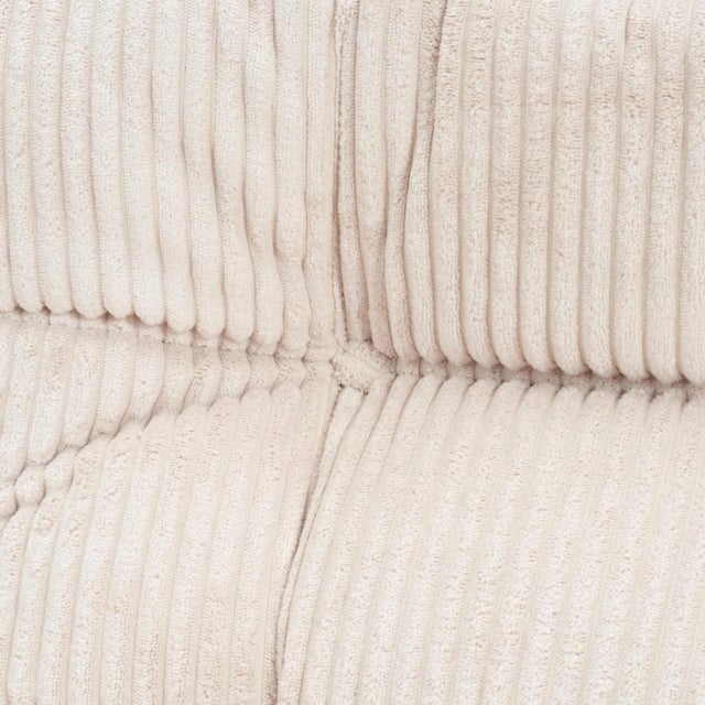 Vintage Ligne Roset Kashima Modular Set in Vanilla Corduroy - Restored 4-Piece Lounge For Sale - Image 16 of 17