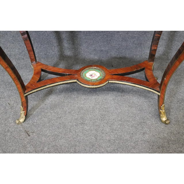 Linke Style Antique Ladies Vanity with Porcelain Plaques Bronze Figures For Sale - Image 10 of 12