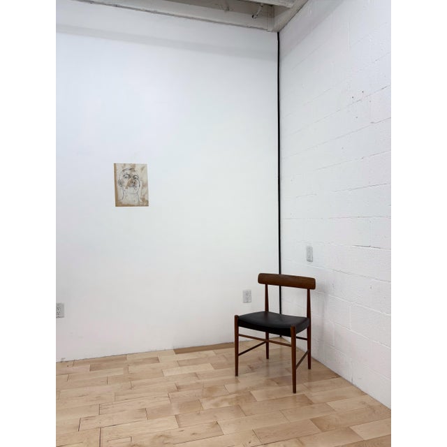 Mid-century modern portrait art collectors, this rare 1958 signed expressive drawing by California artist Jerry Campbell...