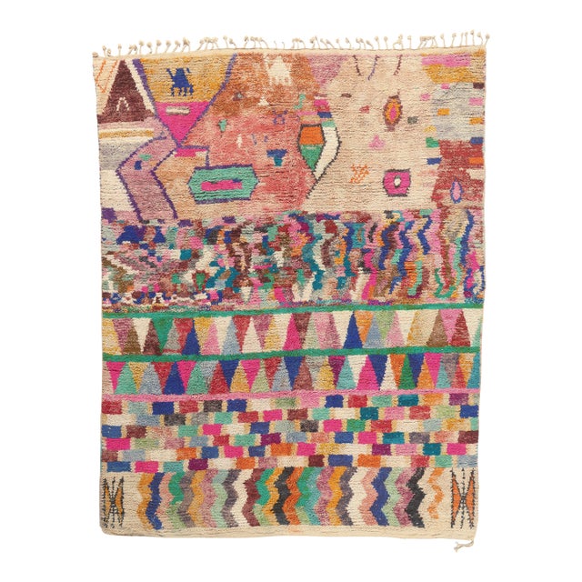 Contemporary Boujad Moroccan Rug, 10'02 X 12'09 For Sale