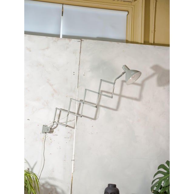 Vintage Gray Hala Zeist Scissor Lamp, 1960s For Sale - Image 12 of 14