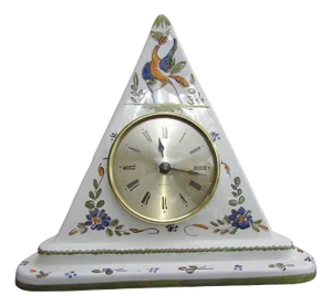 Pyramid clock in Martres Earthenware, 1970s