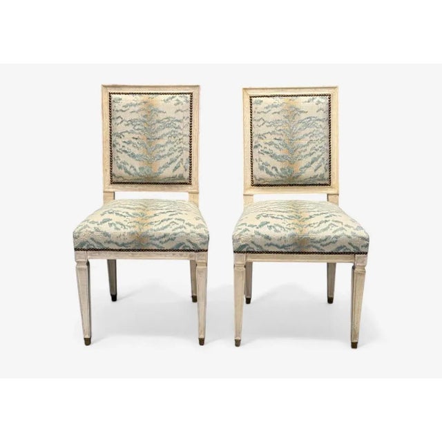 1930s Jean-Michel FrankLouis XVI Style, 4 Dining Side Chairs, Parchment, France For Sale - Image 13 of 17