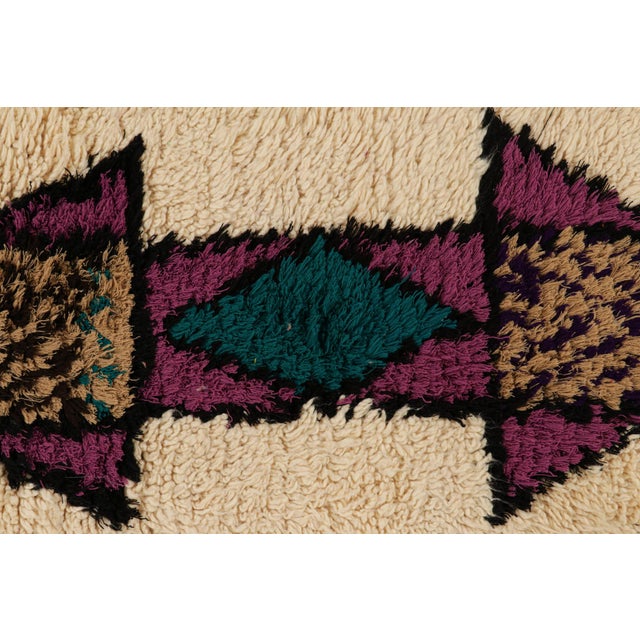 Textile Vintage Moroccan Runner With Polychromatic Geometric Medallions From Rug & Kilim For Sale - Image 7 of 7