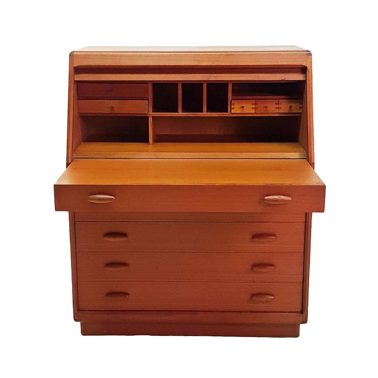 Dyrlund Danish Modern Rolltop Desk/Vanity/Dresser Chairish