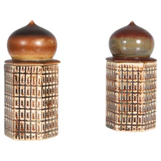 Danish Sculptural Vases by Haico Nitzsche for Soholm, 1970s, Set of 2 For Sale