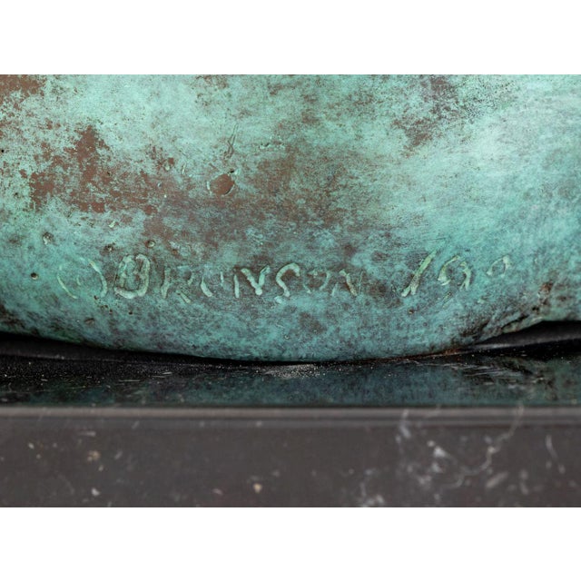 Metal Bronson Nude Torso Verdigris Patinated Bronze For Sale - Image 7 of 8