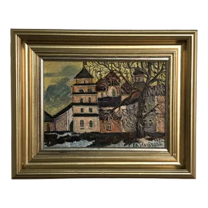 "Winter II" Original Oil Painting 1993 Signed on the Bottom, Framed