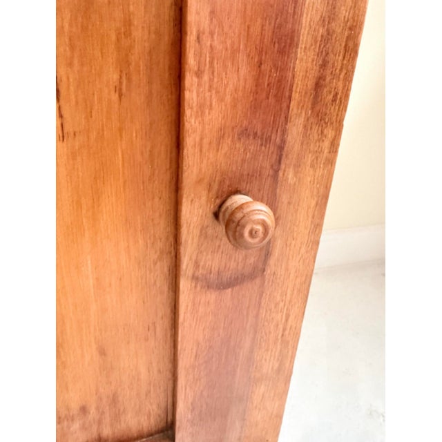 Wood Antique Marble Top Side Table For Sale - Image 7 of 11