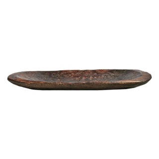 Antique Large Naga Tribal Rustic Wood Bowl For Sale
