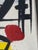 Black Abstract Composition on Ceramic Tile, Italy, 1980s For Sale - Image 8 of 14
