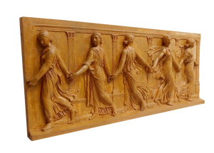 19th Century Plaster High-Relief Sculpture Borghese Dancers