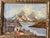 Blue Pair of Vintage Italian Framed Oil Paintings – Sourced in Parma, Italy For Sale - Image 8 of 10