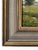 Original antique oil painting created in 1923, shows a landscape with a sandy path leading through golden fields toward a...