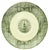 Charming set of 6 large saucers - perfect for displaying in a cabinet or on a wall. Forest green striated rim with yoke &...