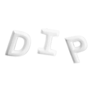 1980s Vintage Dip Letter Shaped Serving Plates Set of 3 Ceramic White
