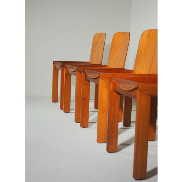 Brown Dining Chairs by Afra and Tobia Scarpa for Molteni, Italy, 1970s, Set of 4 For Sale - Image 8 of 18
