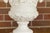Pair of Blanc de Chine Midcentury Urns with Rams Heads and Ivy Leaves For Sale - Image 4 of 12