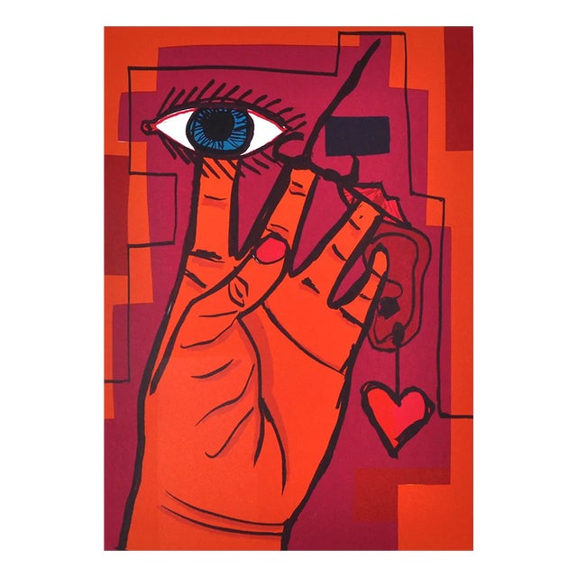 Lars Ravn, Danish Abstract Composition, 1987, Screen Print For Sale