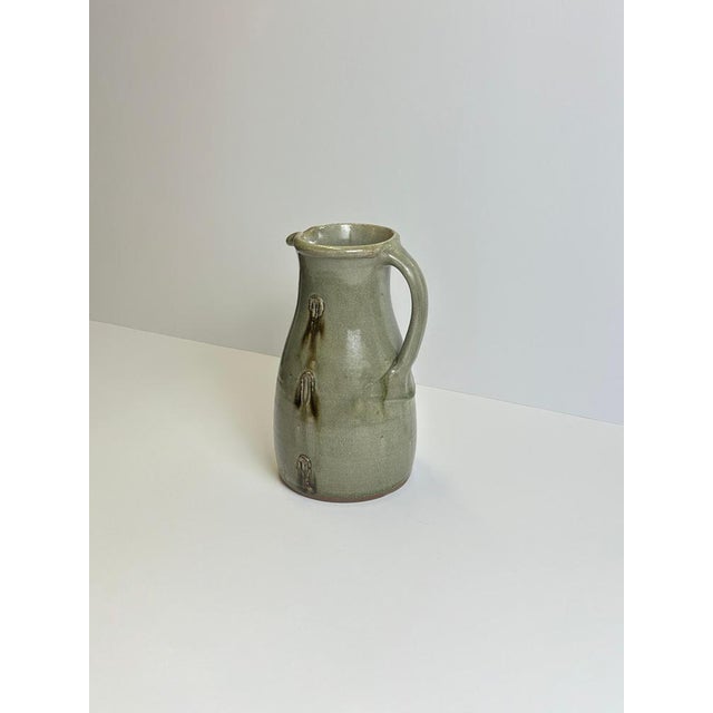 Stoneware Salt Glazed Studio Pottery Jug by John Jelfs, 1990s For Sale - Image 3 of 10