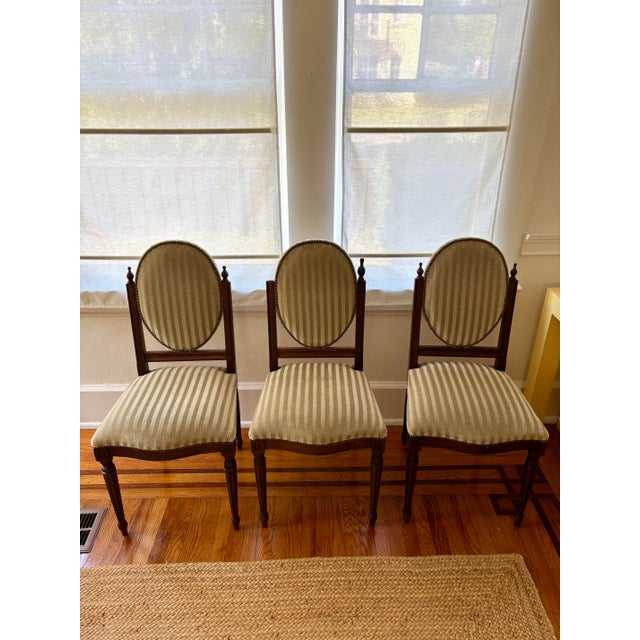Vintage 1930’s Mohair Set of 6 Dining Chairs For Sale - Image 4 of 12