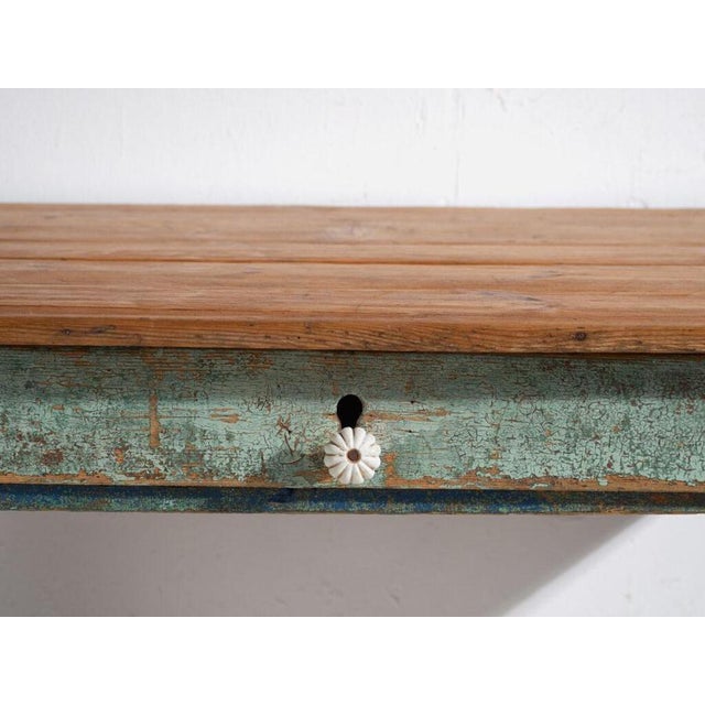 European Rustic Pine Work Table by Amaru For Sale - Image 9 of 12