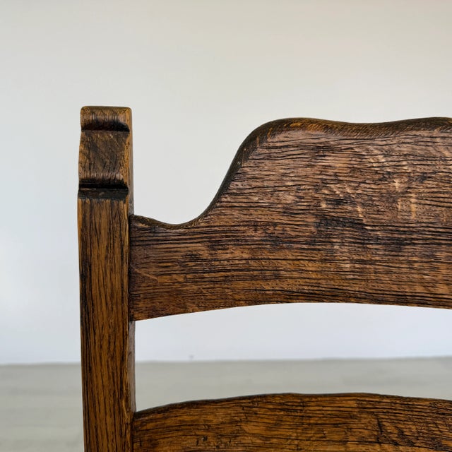 Brown French Farmhouse Ladder Back Dining Chairs – Set of 6 For Sale - Image 8 of 13