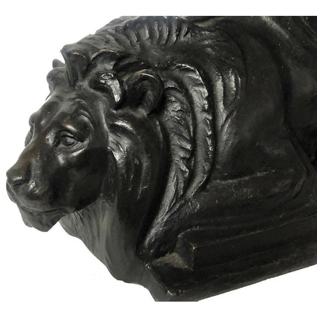 Ernst Seger, David and Lion, German Art Deco Patinated Bronze Sculpture, c. 1920 For Sale - Image 4 of 11