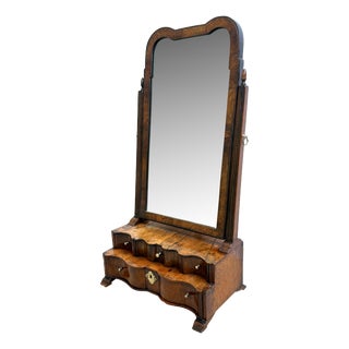 Queen Anne Dressing Table Mirror in Walnut, 1710 For Sale