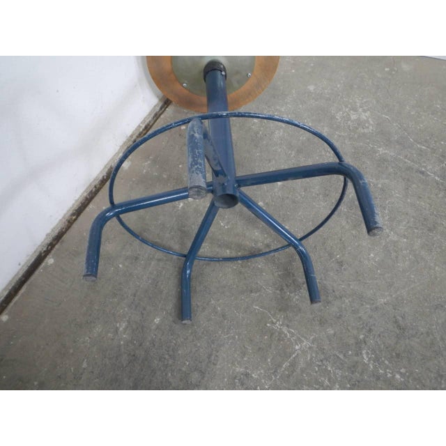 Blue Vintage Five-Legged Stool, 1970s For Sale - Image 8 of 9