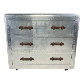Mid 20th Century Aviator Steel Three (3) Drawers Chest For Sale