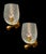 Elegant set of two vintage-style wall sconces featuring hand-crafted Murano glass shades mounted on warm brass supports....