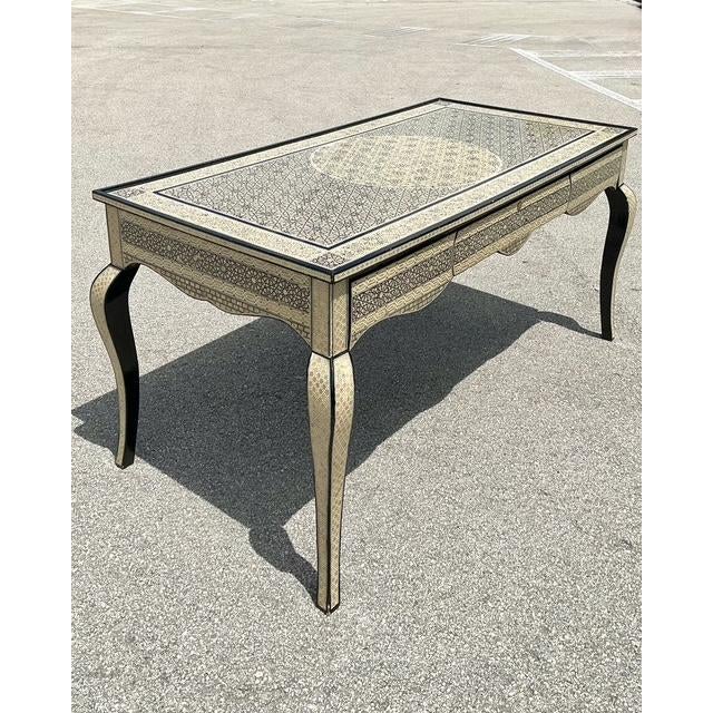 Vintage Moroccan Inlay Writing Desk For Sale - Image 9 of 16