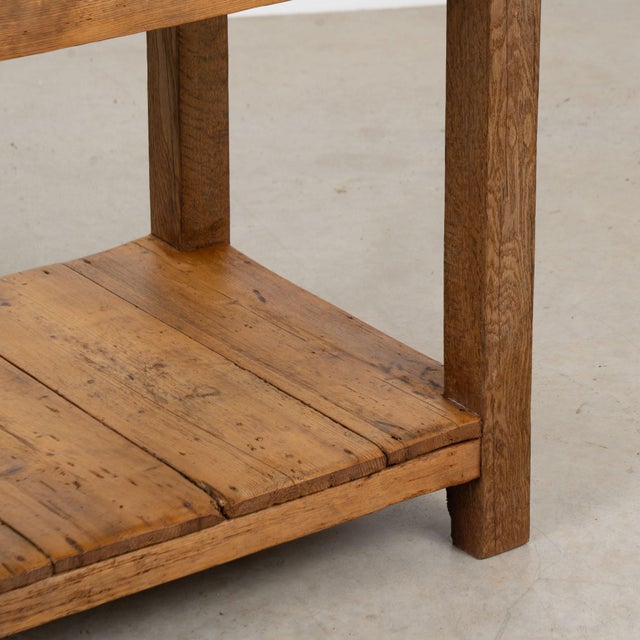 Late 19th Century Hungarian Rustic Pine Side Table With Lower Shelf For Sale - Image 13 of 14