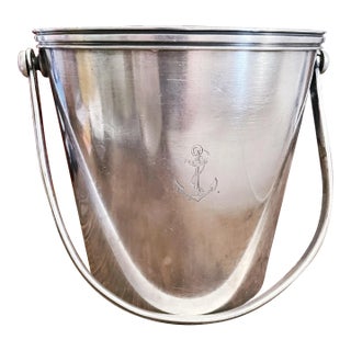 Vintage Silver Ice Bucket From the French Navy For Sale