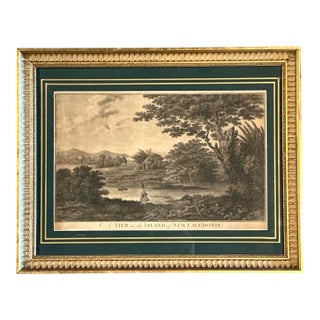 Vintage Framed New Caledonia Island Print For Sale