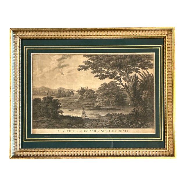 Vintage Framed New Caledonia Island Print For Sale