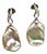 Diamond Large Fresh Water Pearl Earrings Baroque 14k Gold Certified For Sale