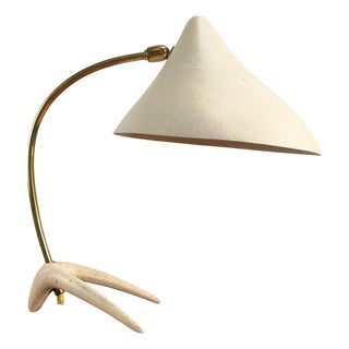 Cream-Colored Table Lamp with Crows Foot from Cosack, Germany, 1950s For Sale