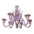 Modern Glicine Wisteria-Inspired Murano Glass Chandelier For Sale