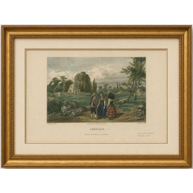 Quechua Indigenous Costumes, South America – Hand-Colored Print, 1843 : This original hand-colored engraving depicts...