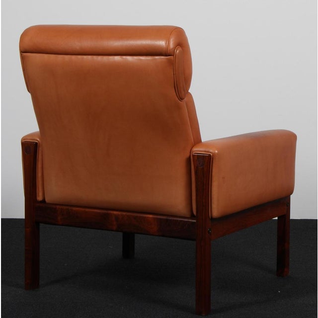 Set of Model AP62 Lounge Chair and Ottoman in Leather by Hans J. Wegner, 1960s For Sale - Image 10 of 12
