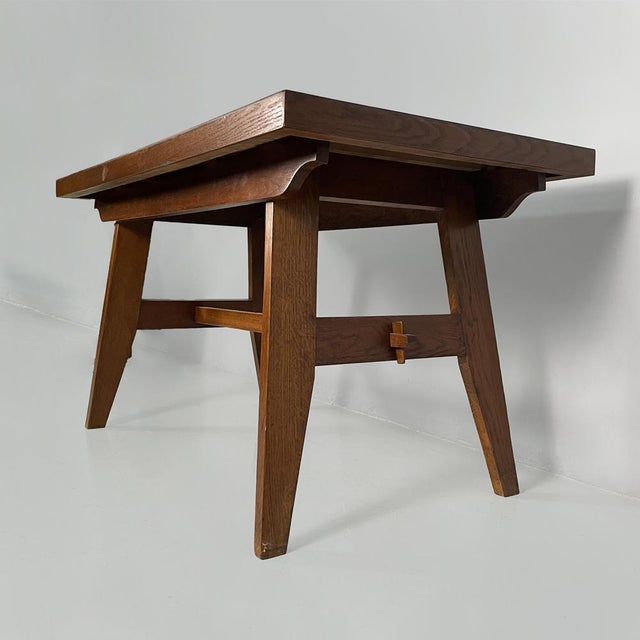 Mid-Century Modern French Oak Dining Table by René Gabriel, 1950s For Sale - Image 18 of 18
