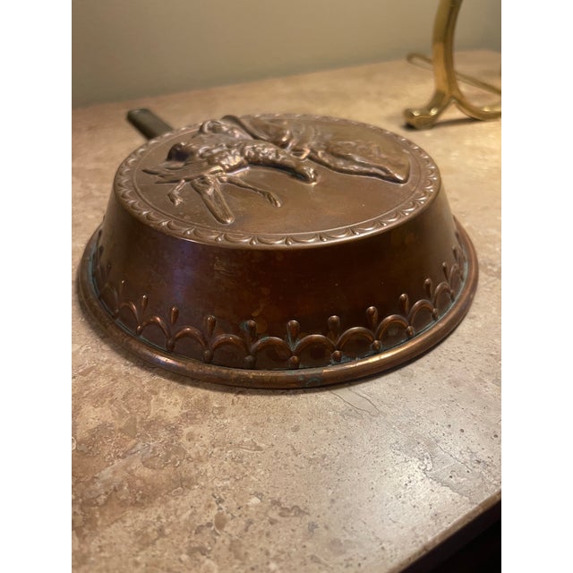 Metal Old English Duck Hunt Scene Copper Mold With Handle; A Charming Vintage Rarity For Sale - Image 7 of 10
