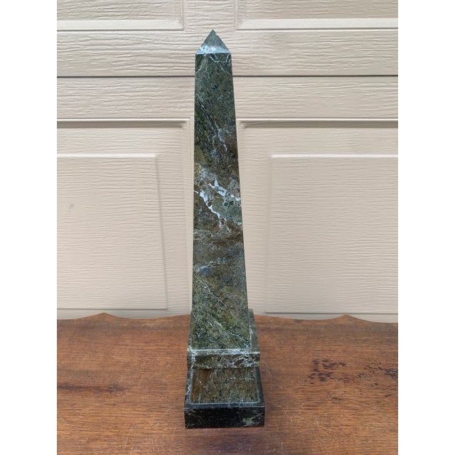 Marble Obelisk With Dramatic Black, Brown, and Grey Veining For Sale - Image 10 of 10