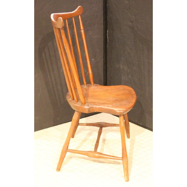 Early 19th Century American Fan Back Windsor Side Chair For Sale - Image 4 of 10