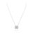 Double Halo Diamond Accents With Natural Aquamarine 14k Gold Necklace For Sale - Image 4 of 11