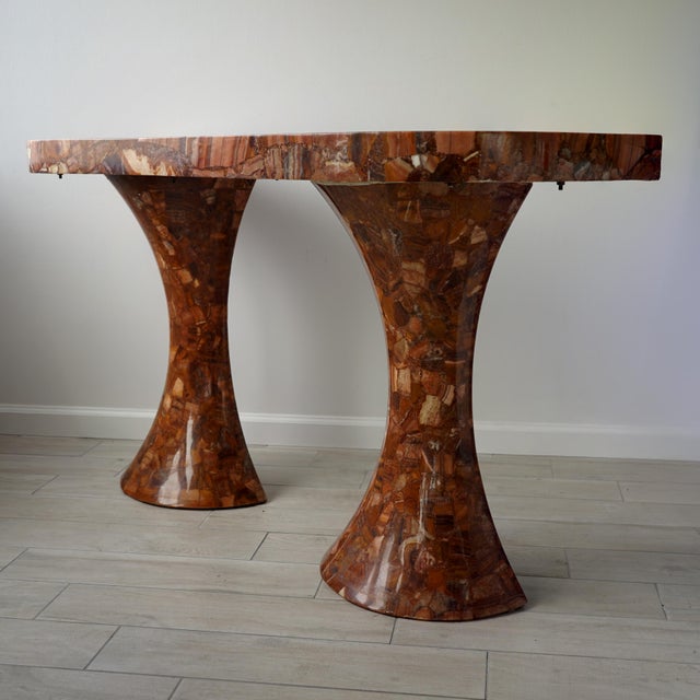 Muller's of Mexico Onyx Double Pedestal Console Table, 1960s For Sale In New York - Image 6 of 12